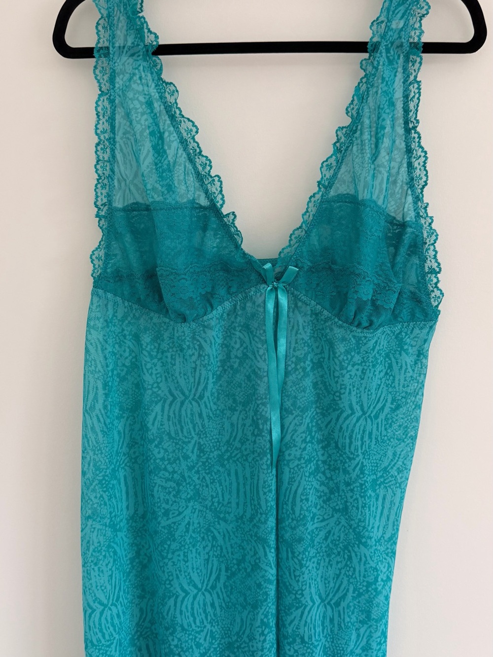 Vintage Avenue Body Vintage Y2K Teal Lace Babydoll Chemise